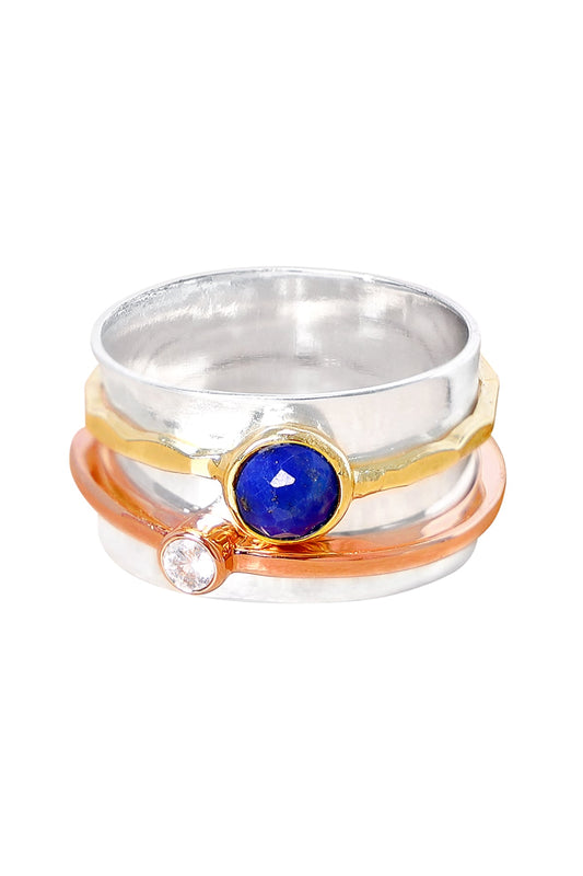 Lapis Tri-Color Spinner Ring - SF