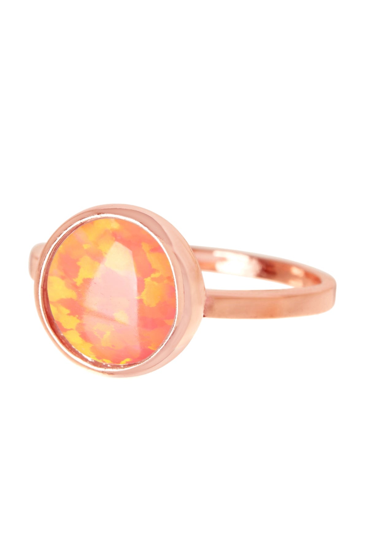 Opal Cotton Candy Ring In Rose Gold- RG