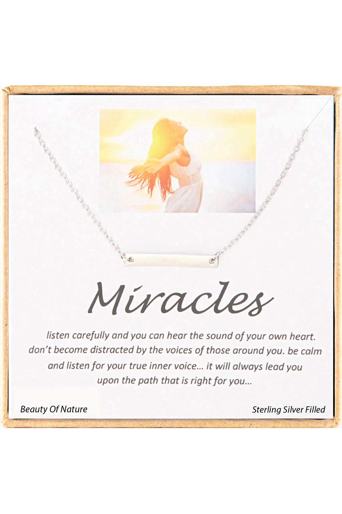 'Miracles' Boxed Charm Necklace - SF