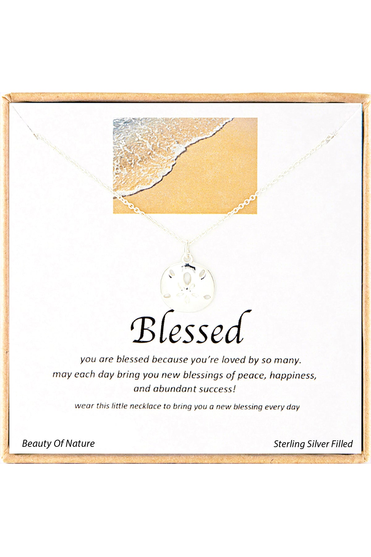 'Blessed' Boxed Charm Necklace - SF