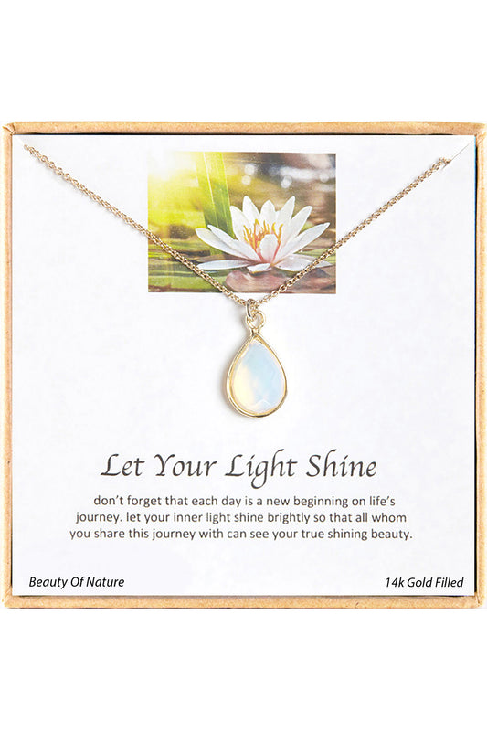 'Let Your Light Shine' Boxed Charm Necklace - GF