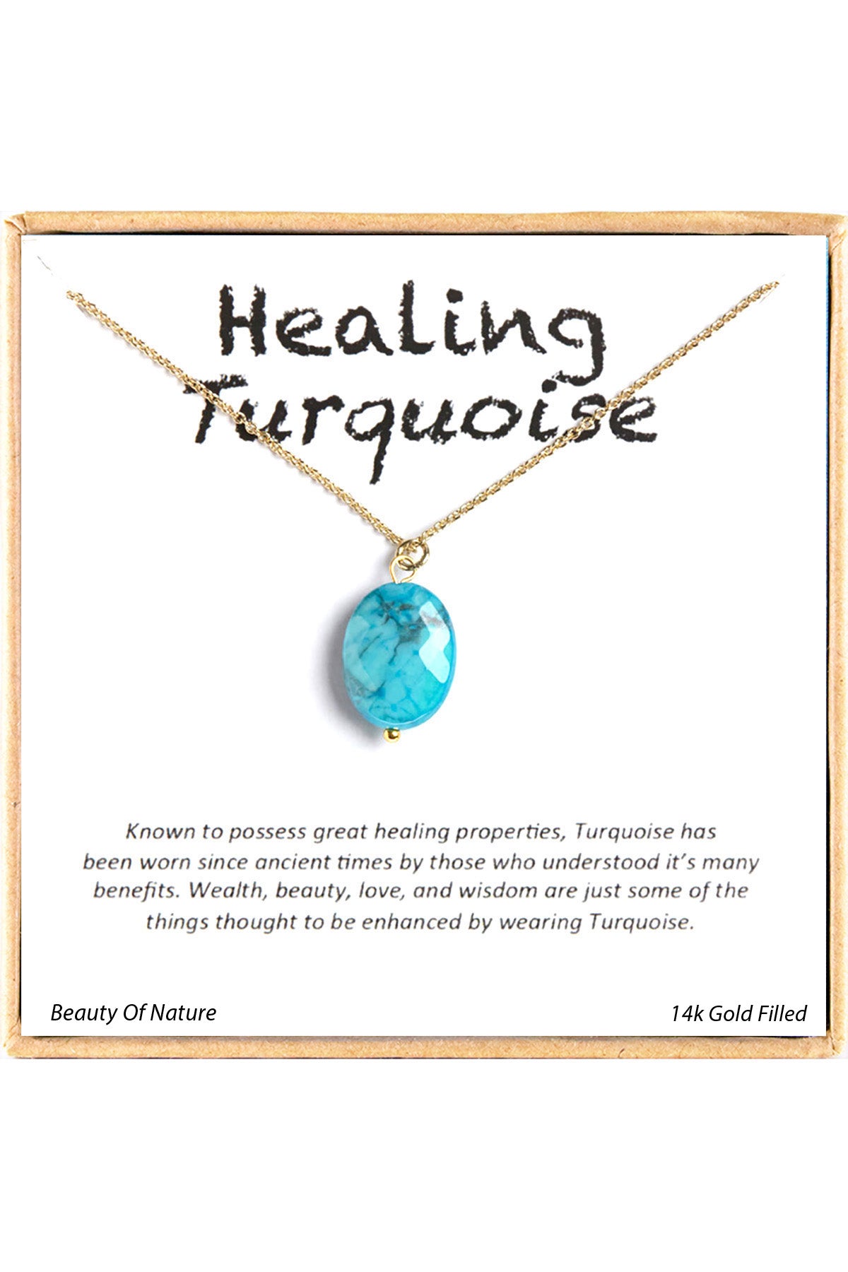 'Healing Gemstone' Boxed Charm Necklace - GF