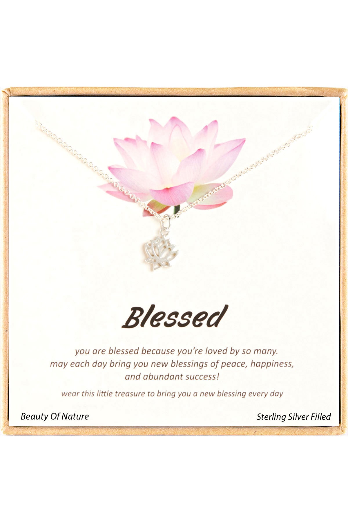 'Blessed' Boxed Charm Necklace - SF