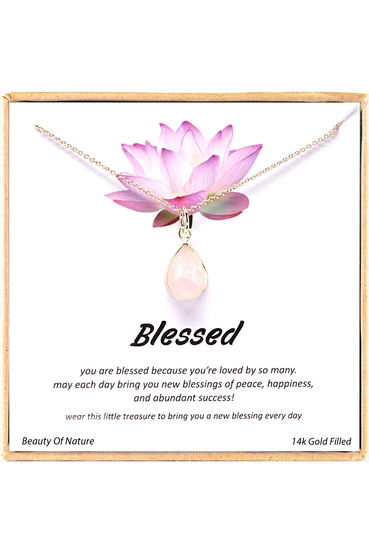 'Blessed' Boxed Charm Necklace - GF