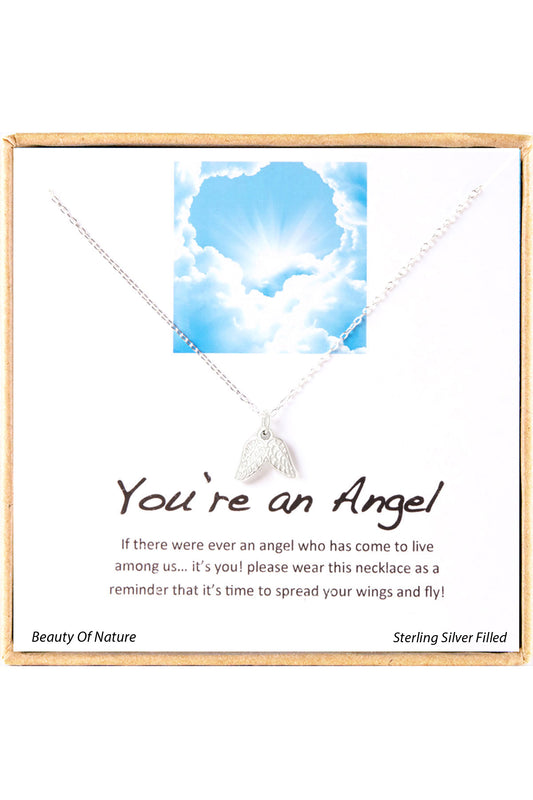 'You're an Angel' Boxed Charm Necklace - SF