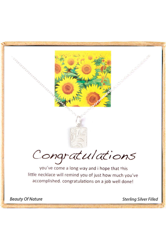 'Congratulations' Boxed Charm Necklace - SF