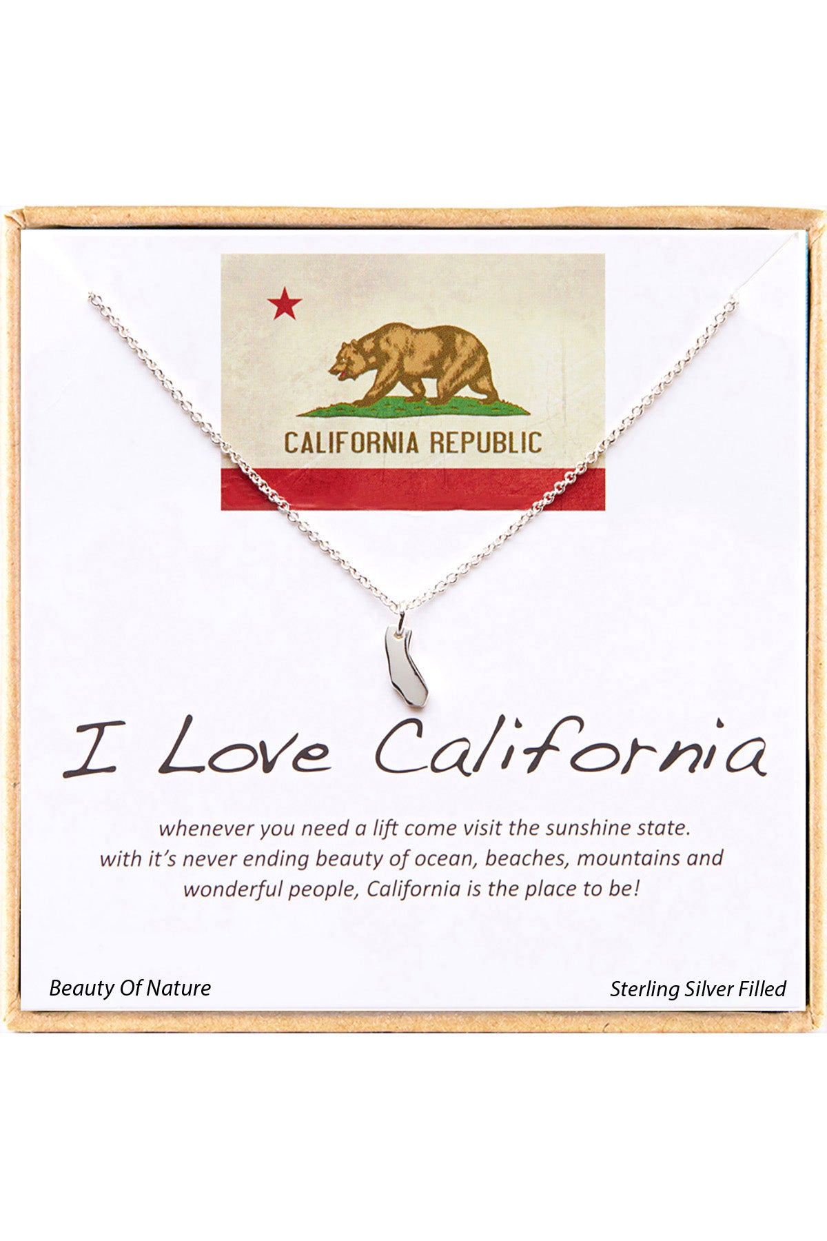 'I Love California' Boxed Charm Necklace - SF