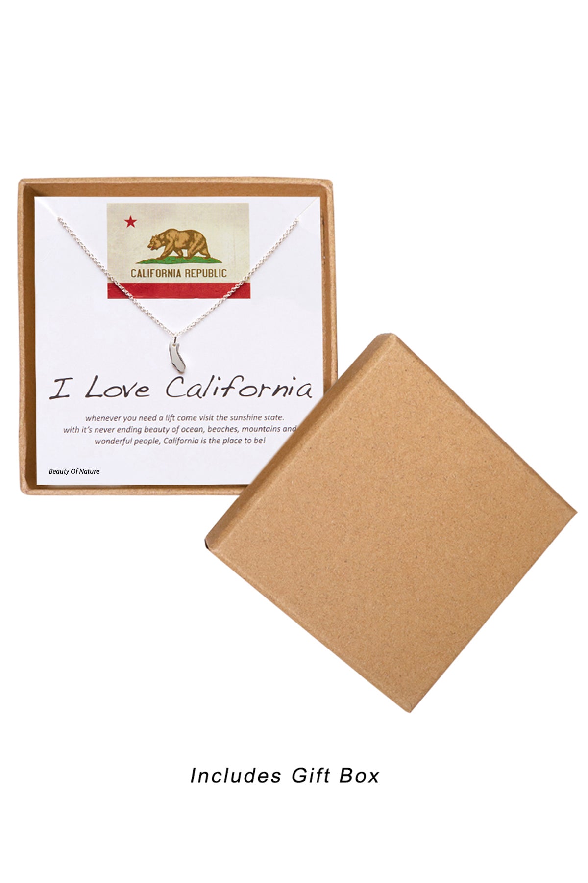 'I Love California' Boxed Charm Necklace - SF