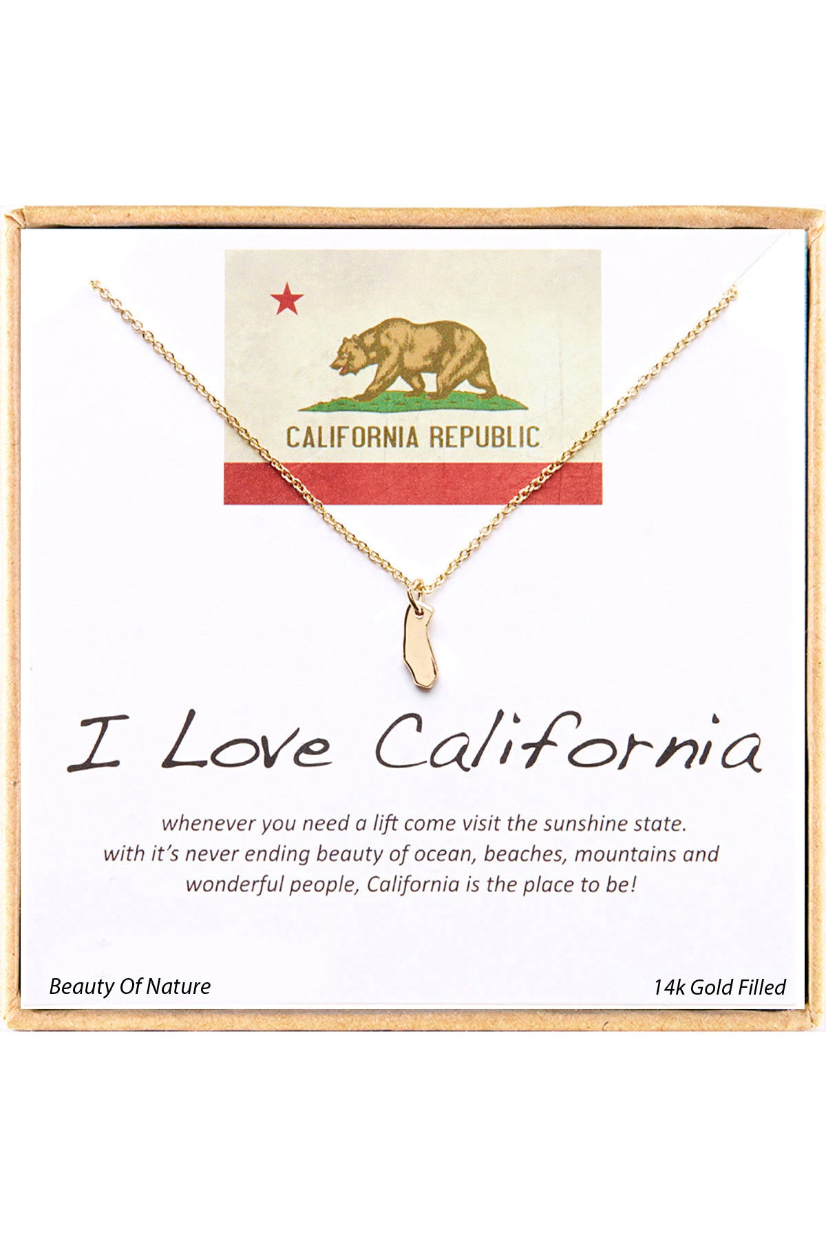 'I Love California' Boxed Charm Necklace - GF