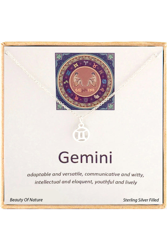 'Zodiac' Boxed Gemini Necklace - SF