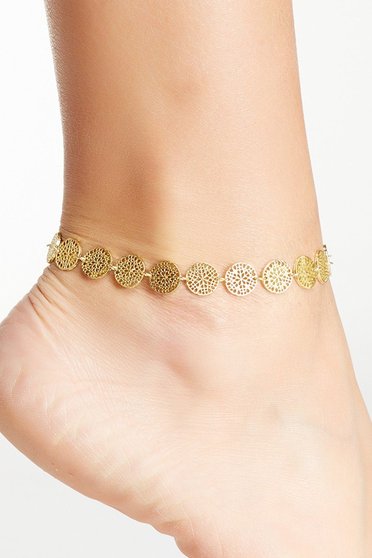 Filigree Pattern Anklet - GF