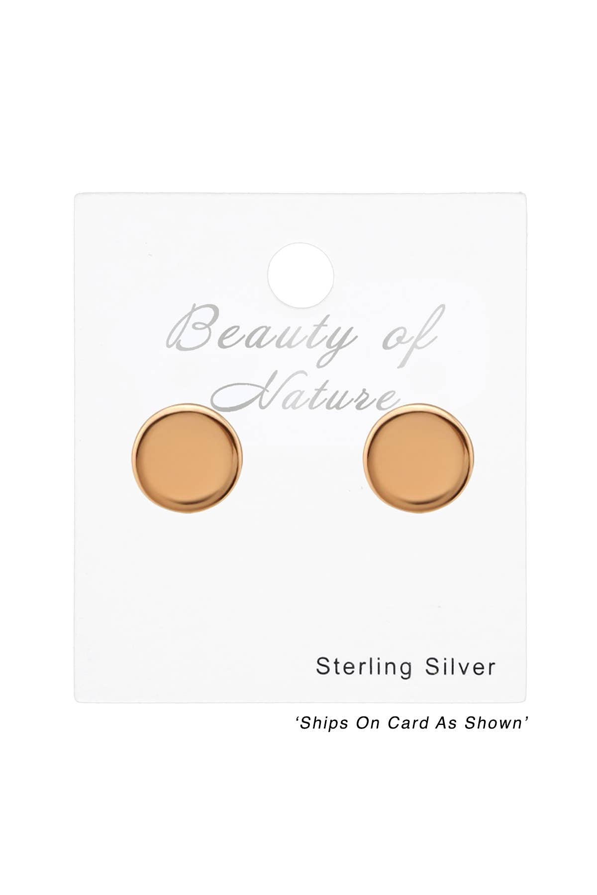 Sterling Silver Round Ear Studs - RG