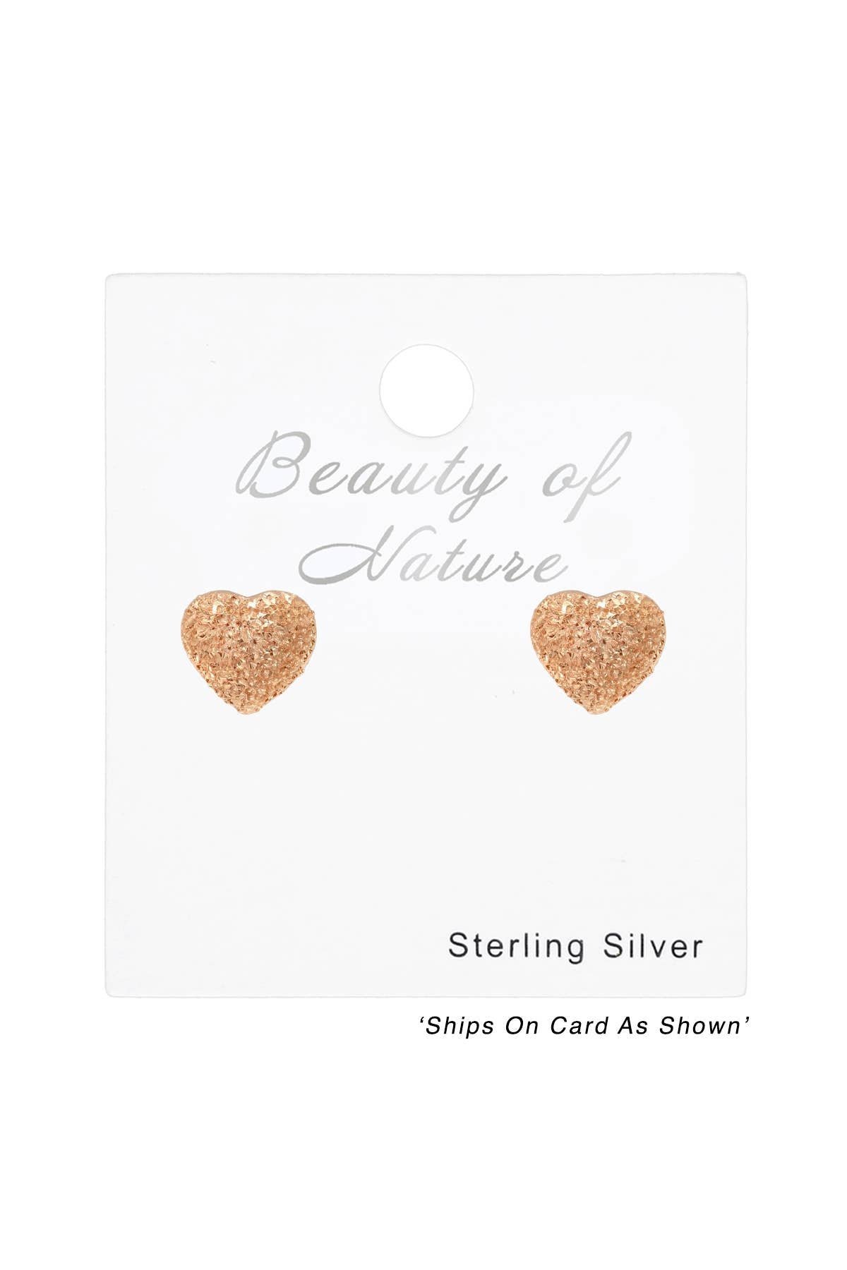 Sterling Silver Heart Ear Studs - RG