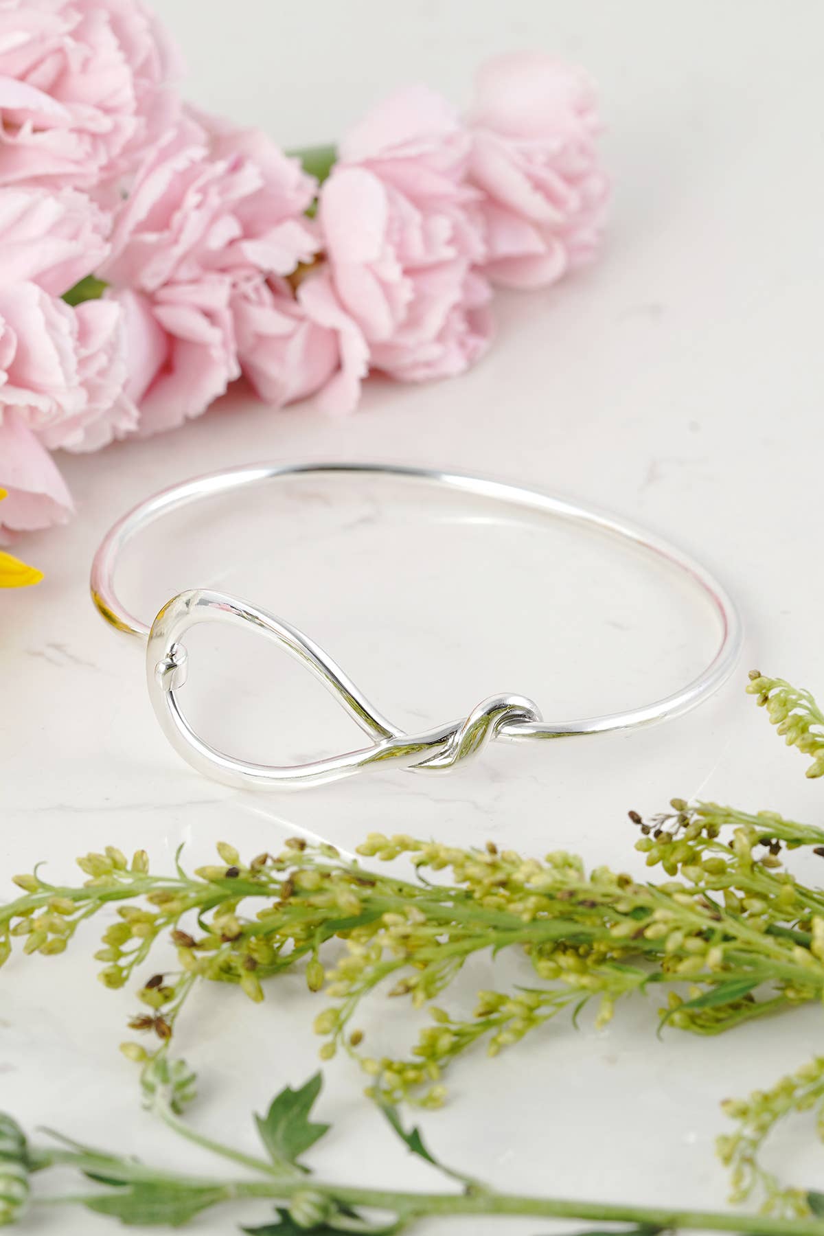 Sterling Silver Open Form Bangle Bracelet - SS