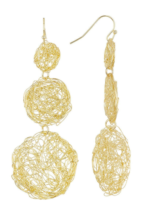 Handmade Wire Wrapped Statement Earrings - GF