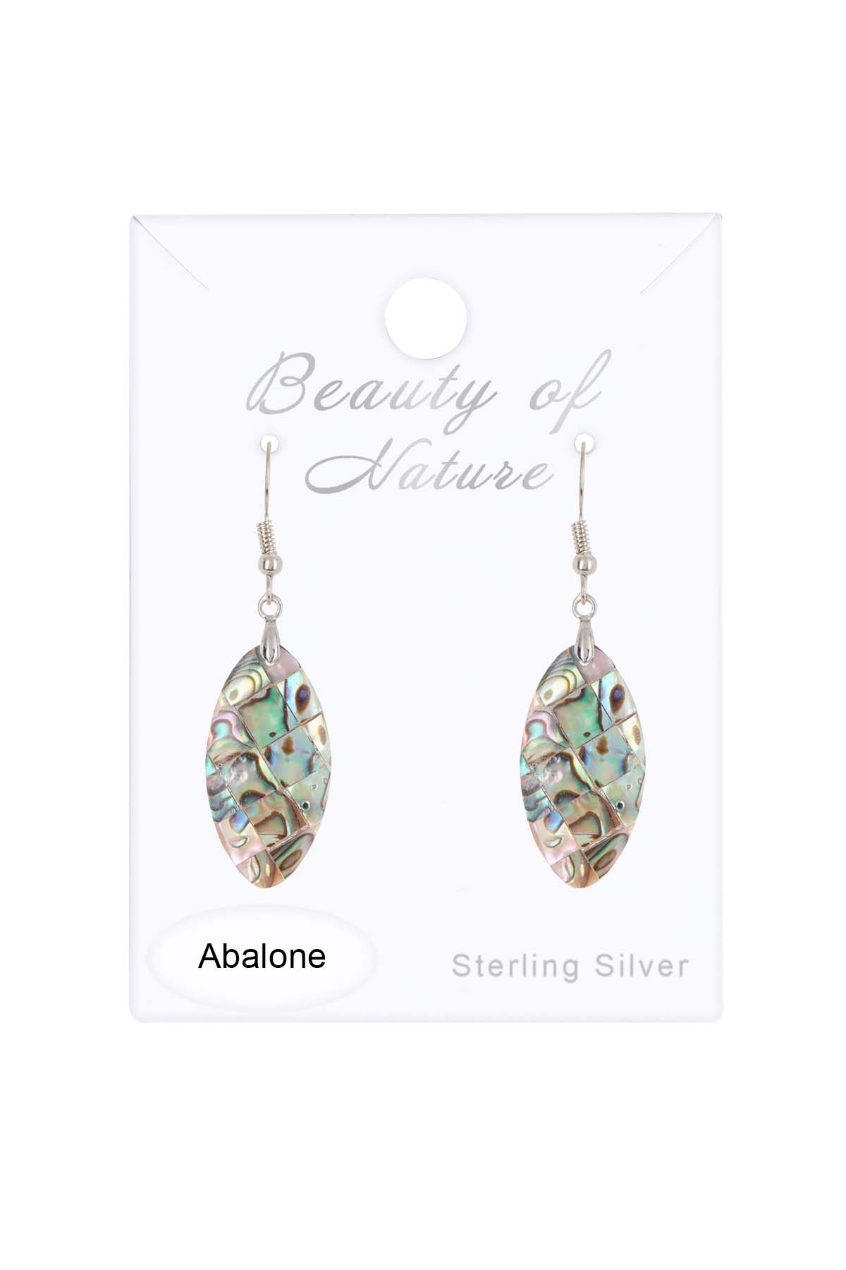 Sterling Silver & Abalone Shell Drop Earrings - SS