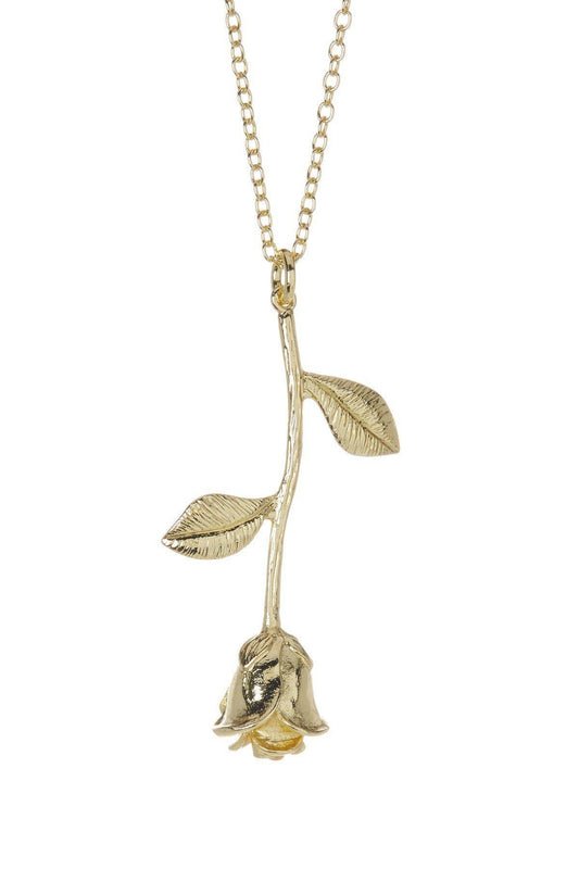 14k Gold Filled Rose Charm Necklace - GF