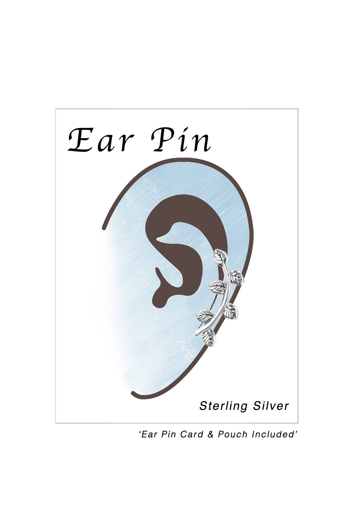 Sterling Silver Branch Ear Pin - SS