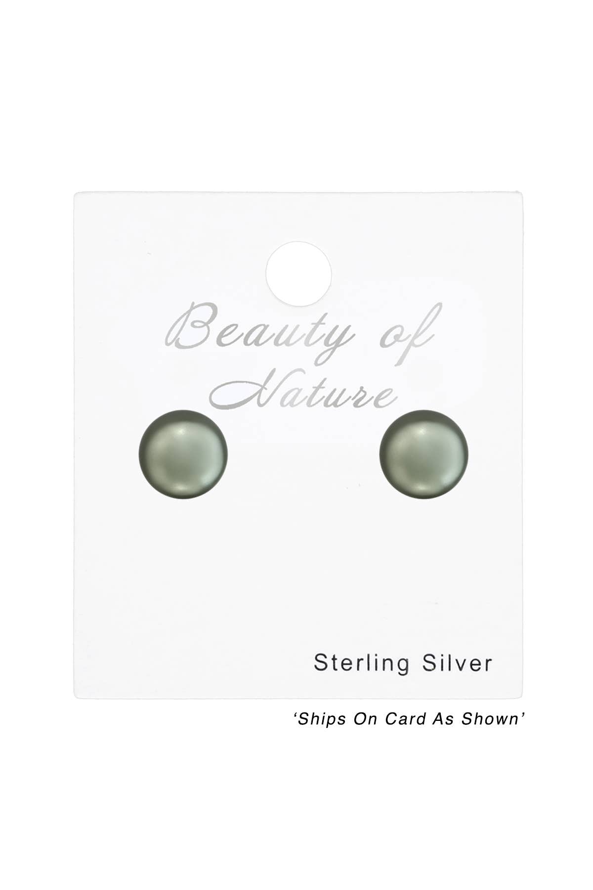 Glass Pearl 4mm Ear Studs - SS