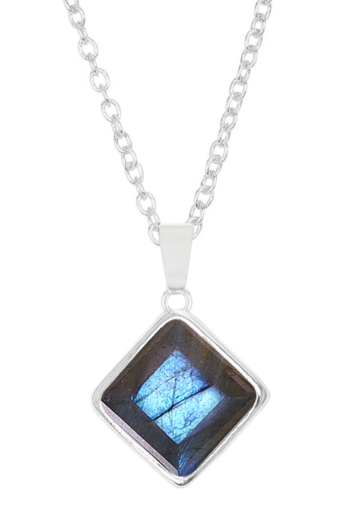 Sterling Silver & Labradorite Rachel Pendant Necklace - SS