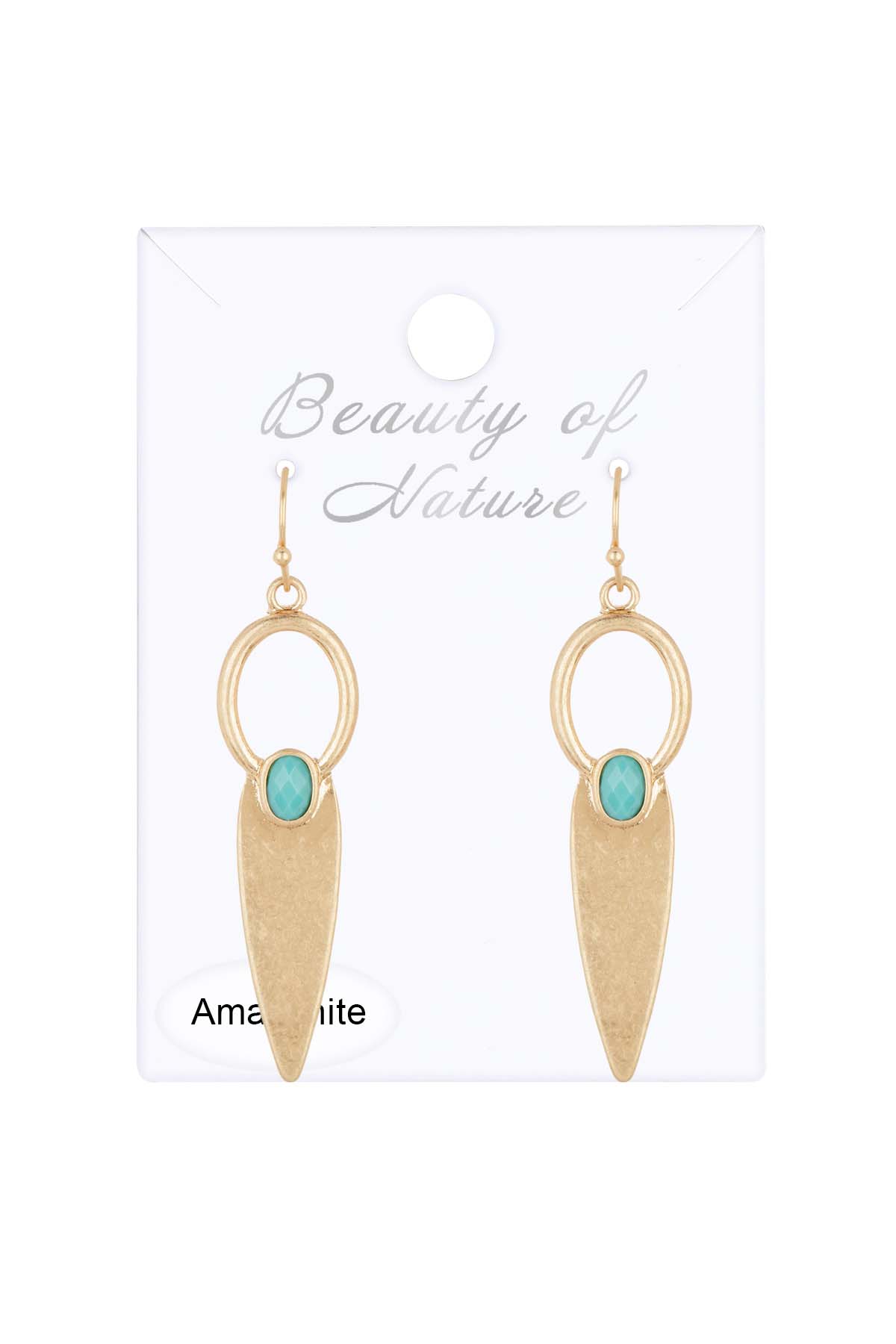 Amazonite Geometric Drop Earrings - GF