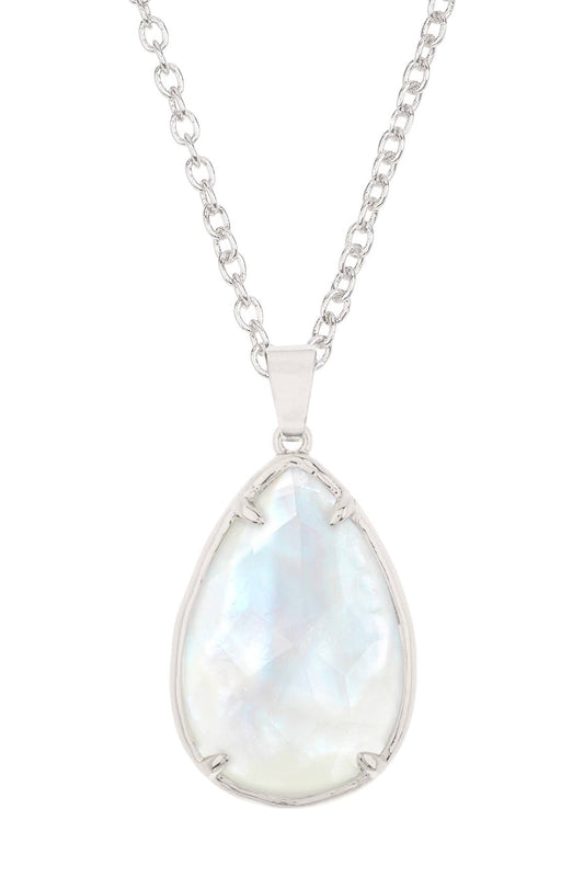 Sterling Silver & Mother Of Pearl Pendant Necklace - SS