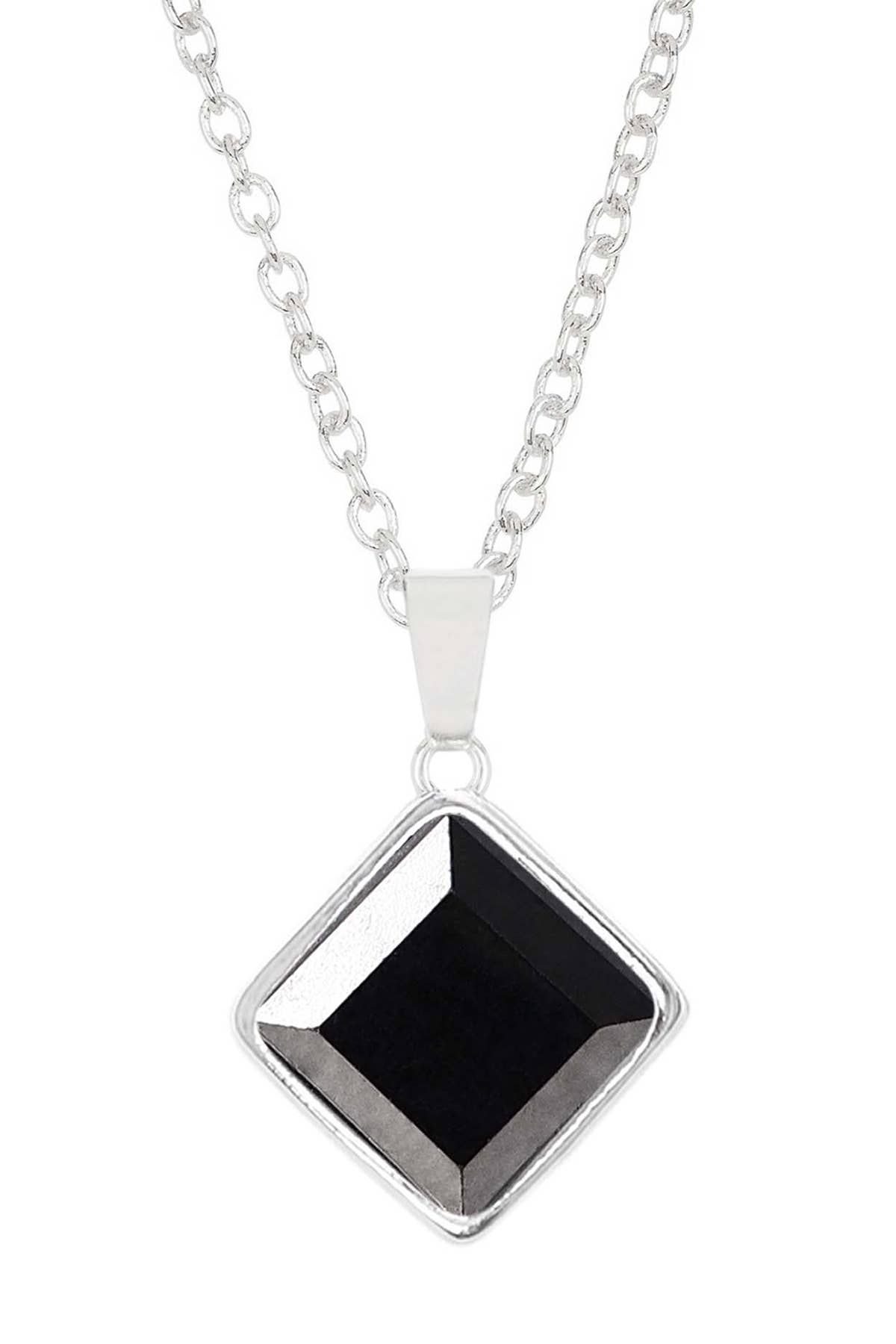 Sterling Silver & Hematite Rachel Pendant Necklace - SS