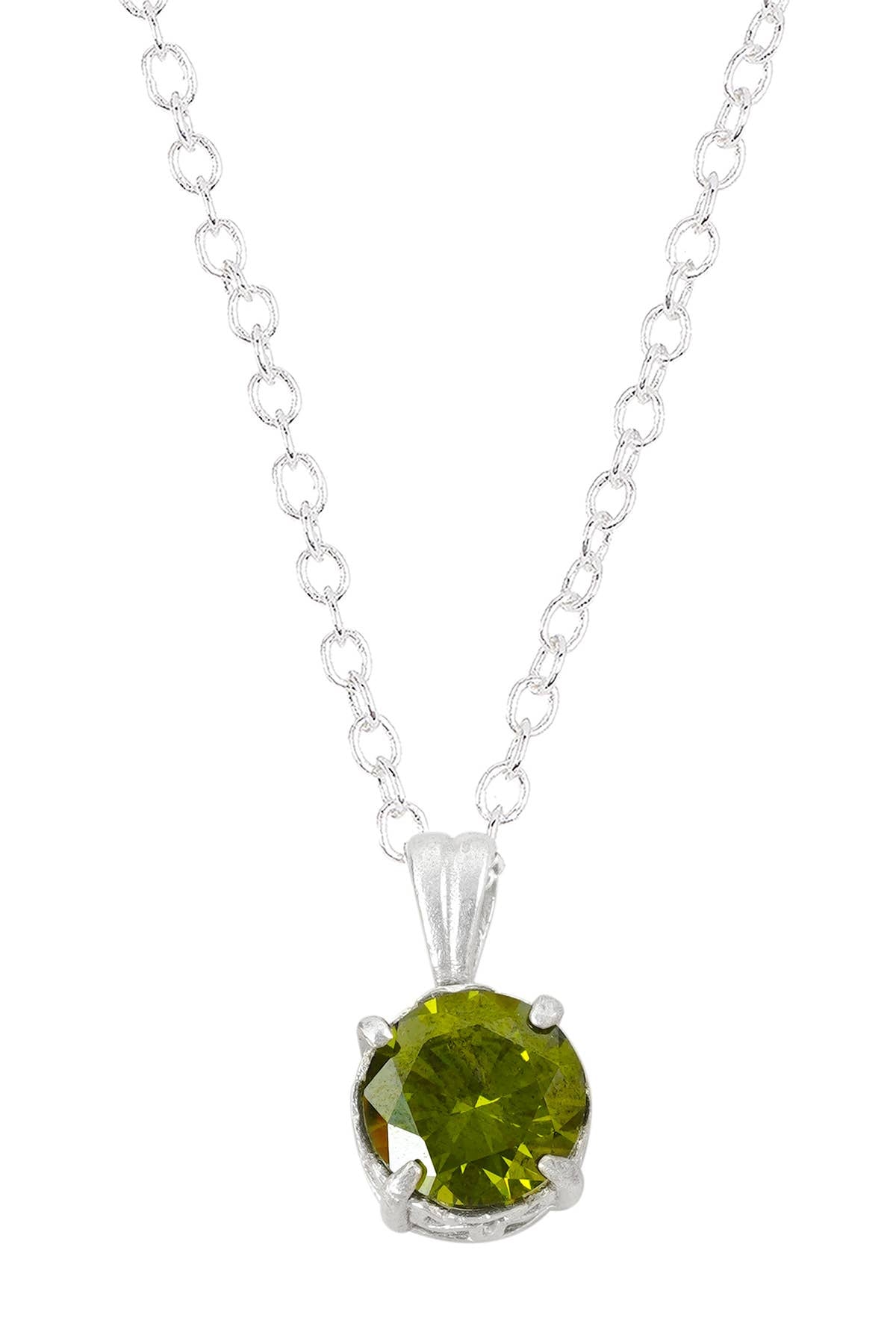 Sterling Silver & CZ Pendant Necklace - SS