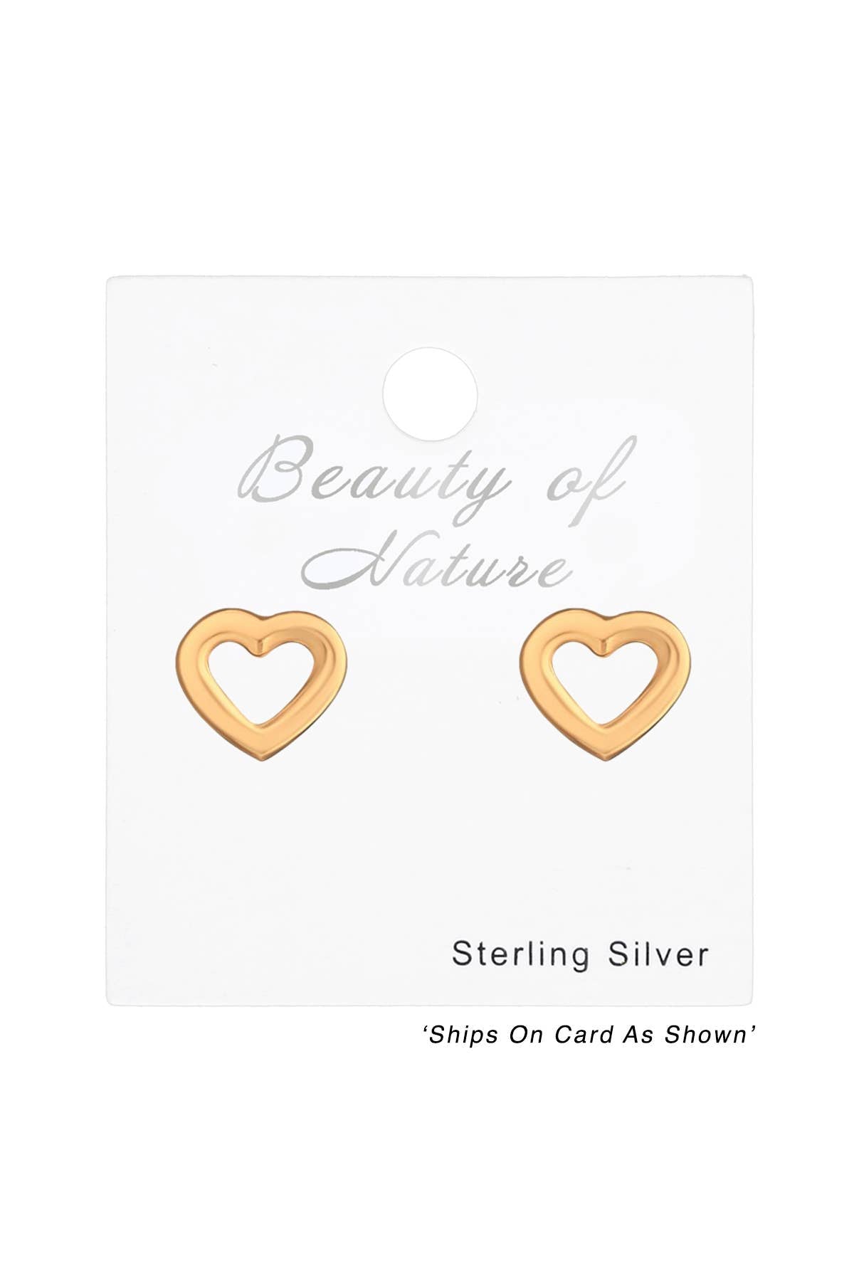 Sterling Silver Heart Ear Studs - RG