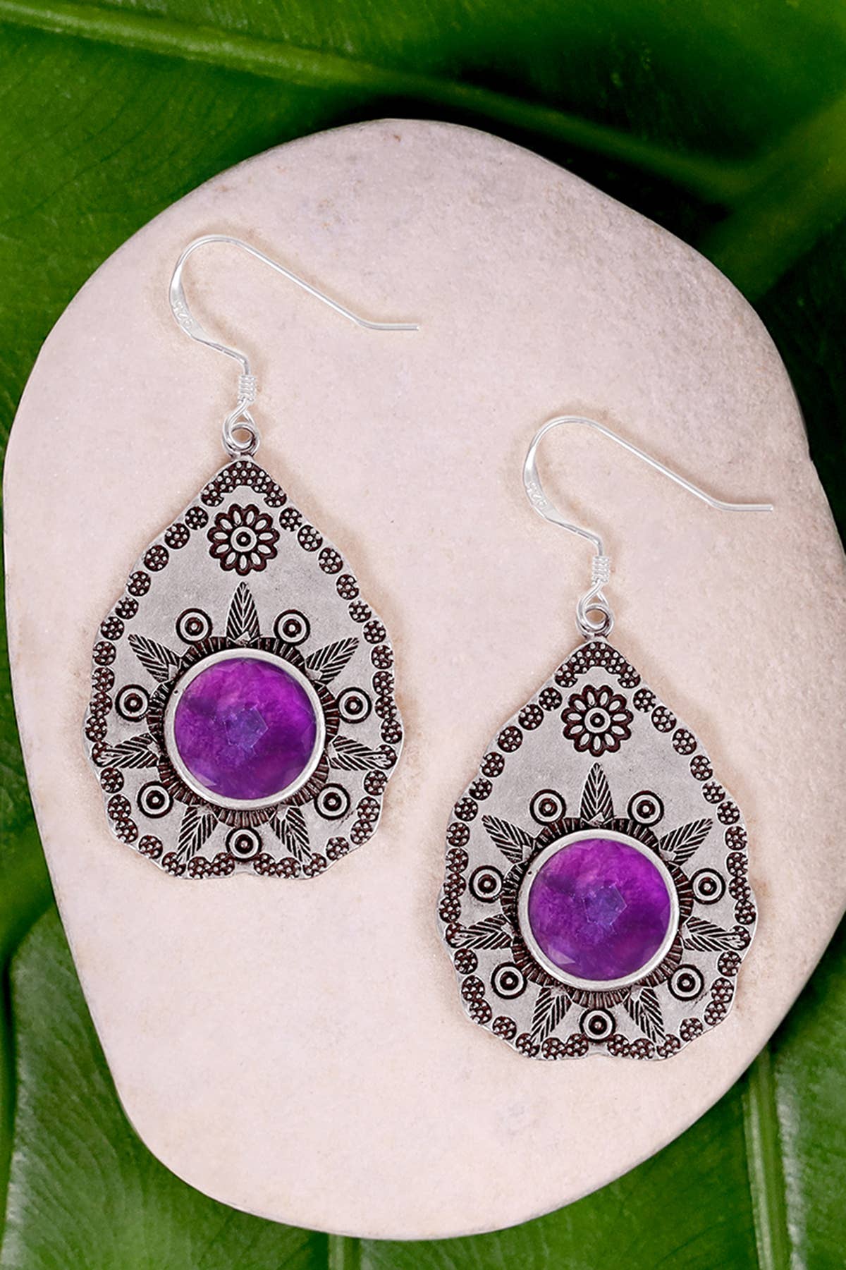 Amethyst Vintage Drop Earrings - SS