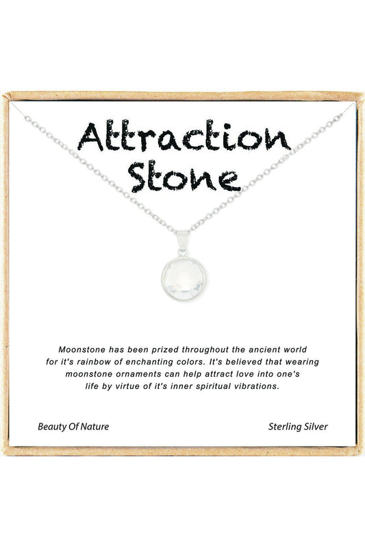'Attraction Stone' Boxed Charm Necklace - SF