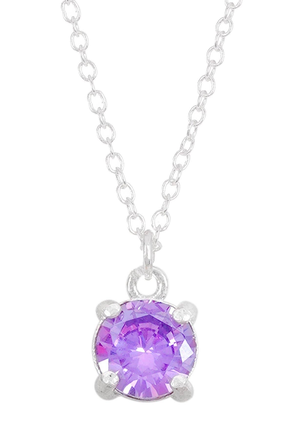 Sterling Silver & CZ Charm Necklace - SS