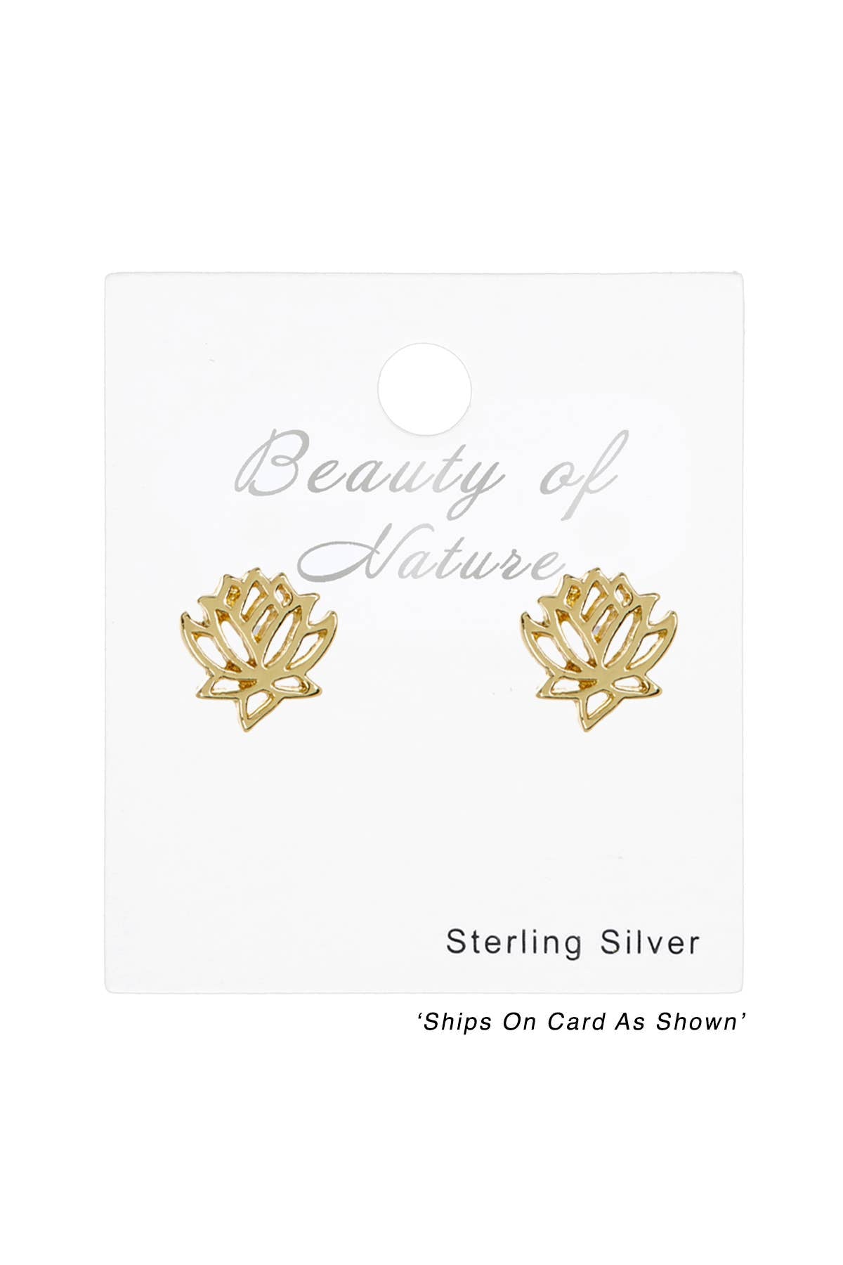 14k Vermeil & Lotus Post Earrings - VM