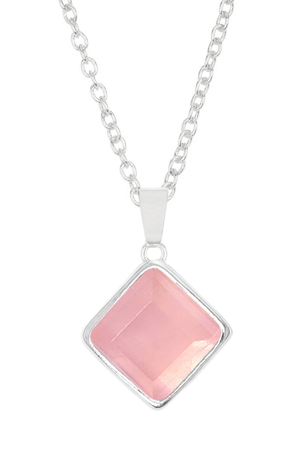 Sterling Silver & Rose Quartz Rachel Pendant Necklace - SS