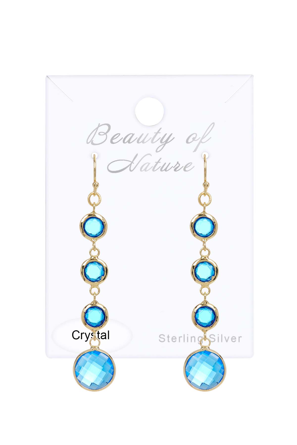 Swiss Blue Crystal Jennifer Chandelier Earrings - GF