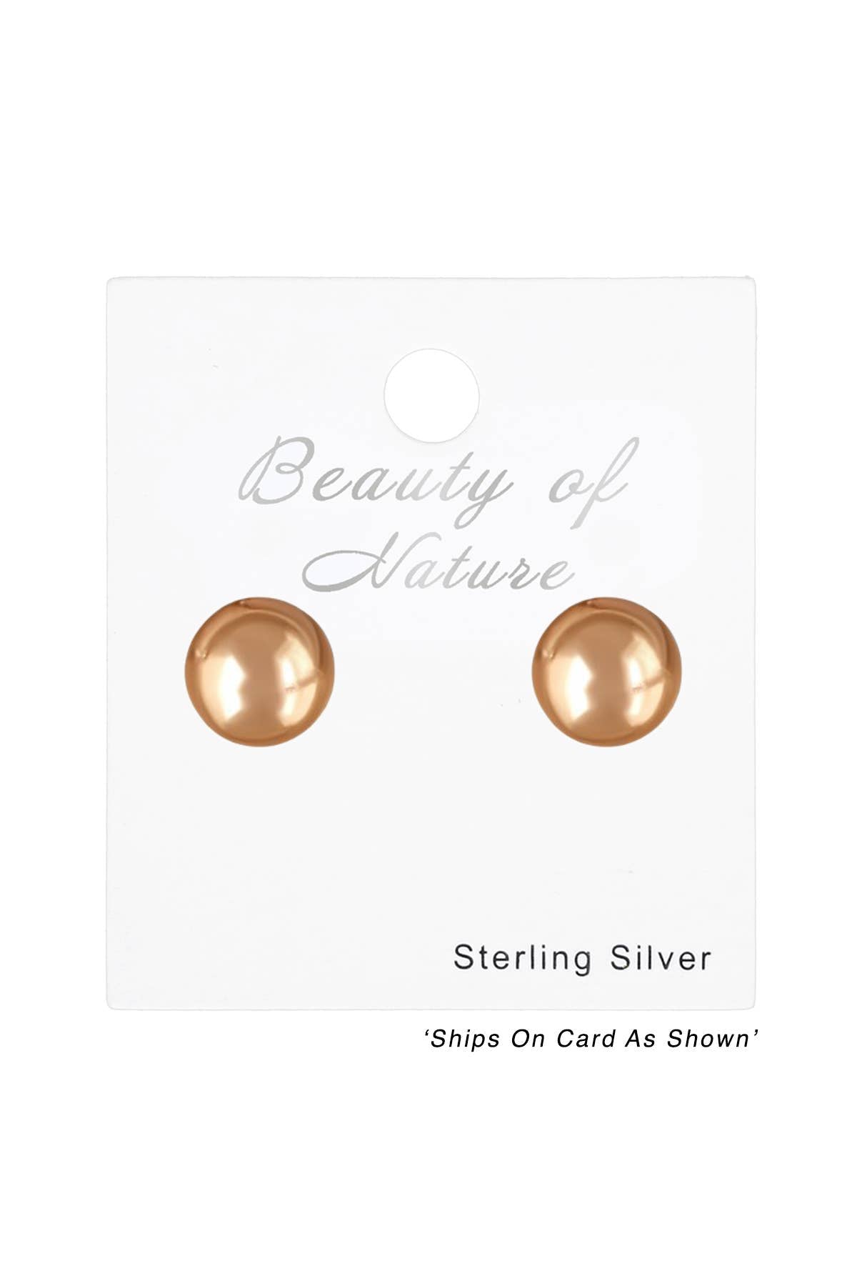 Sterling Silver Ball Ear Studs - RG