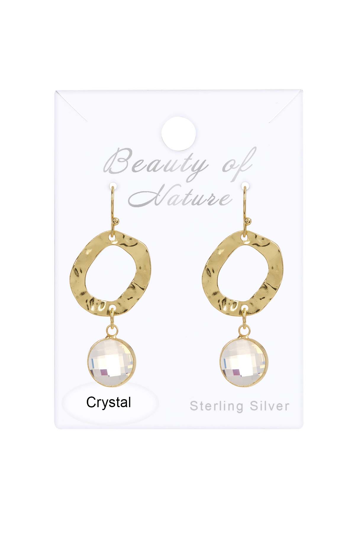 Statement Earrings In Moonstone Crystal - GF