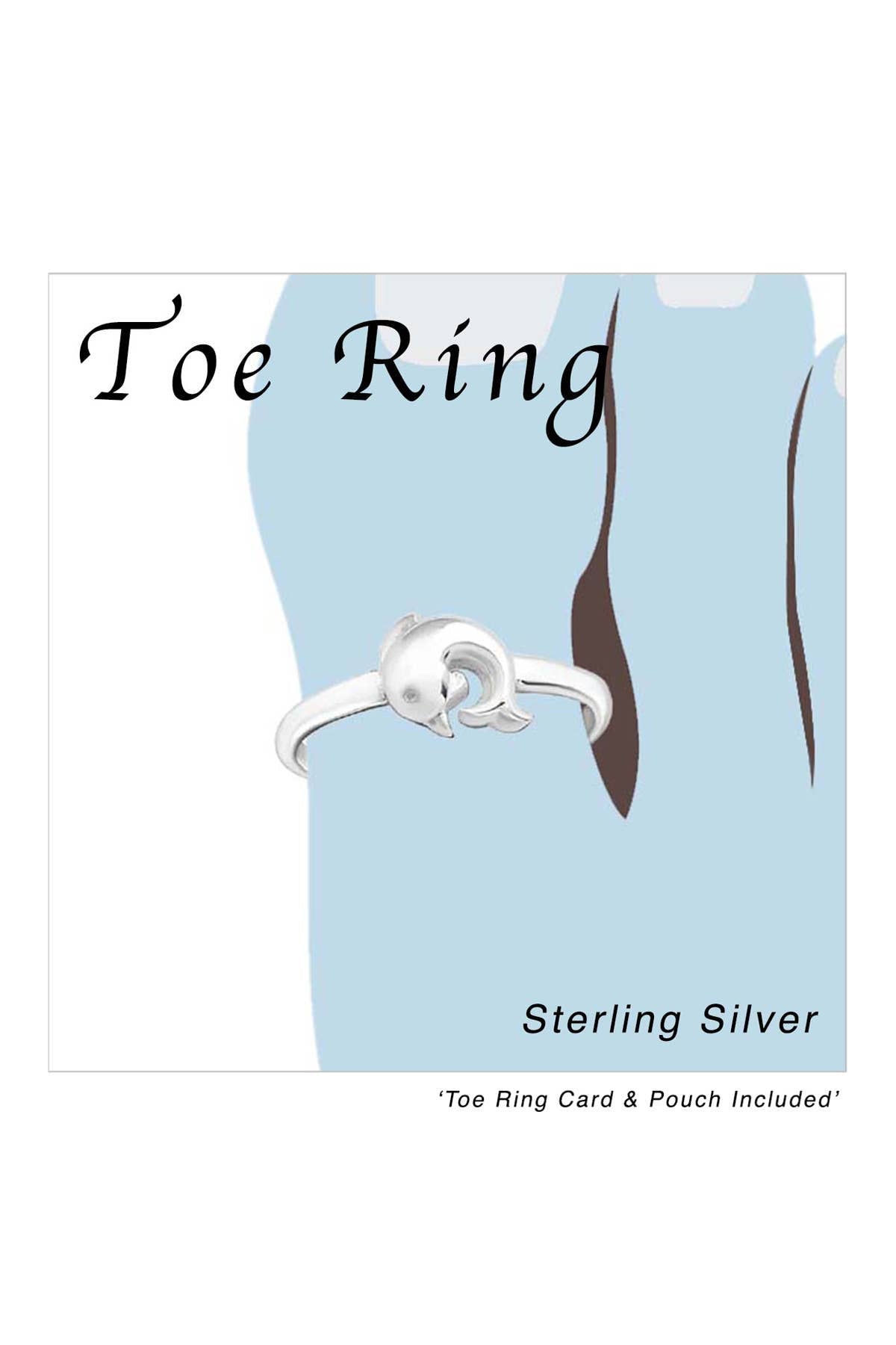 Sterling Silver Dolphin Adjustable Toe Ring - SS