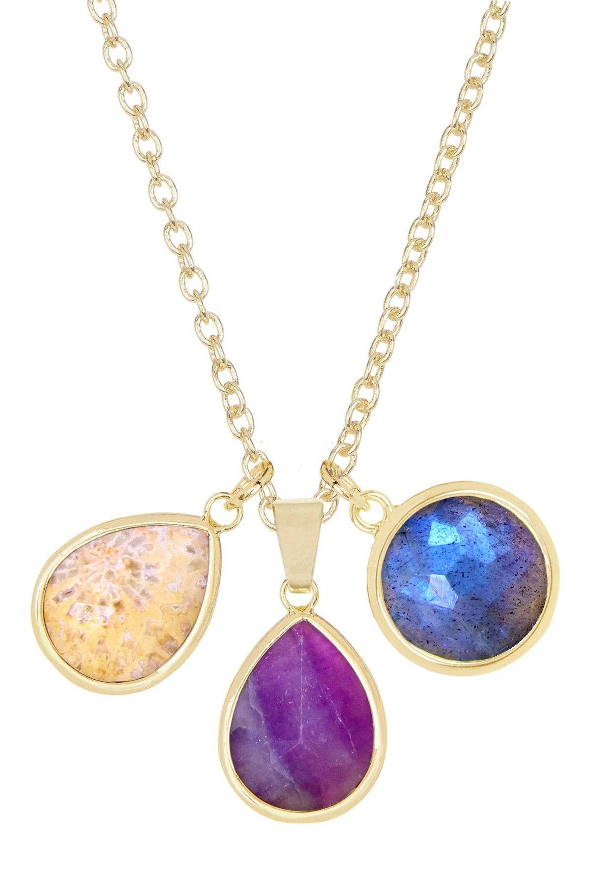 14k Vermeil & Mixed Gemstone Selena Necklace - VM