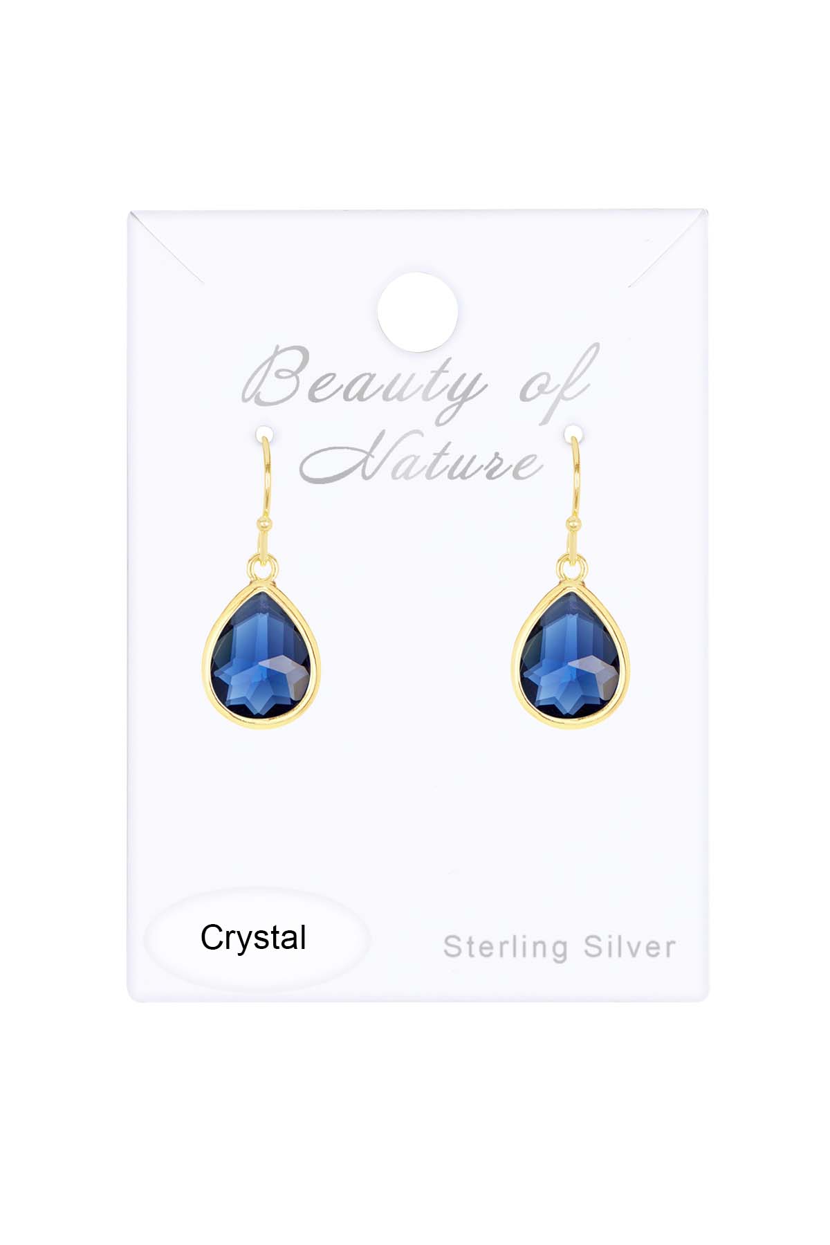 14k Vermeil & London Blue Crystal Teardrop Earrings - VM