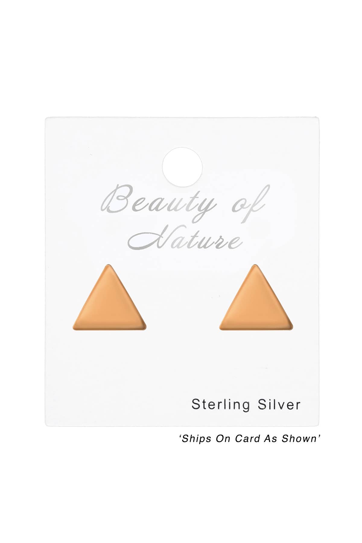 Sterling Silver Triangle Ear Studs - RG