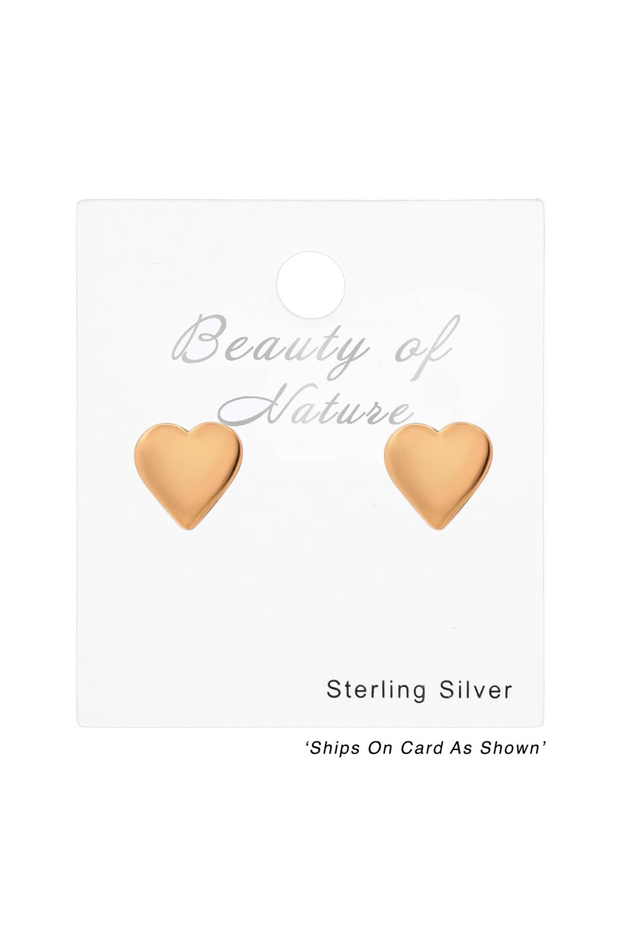 Sterling Silver Heart Ear Studs - RG