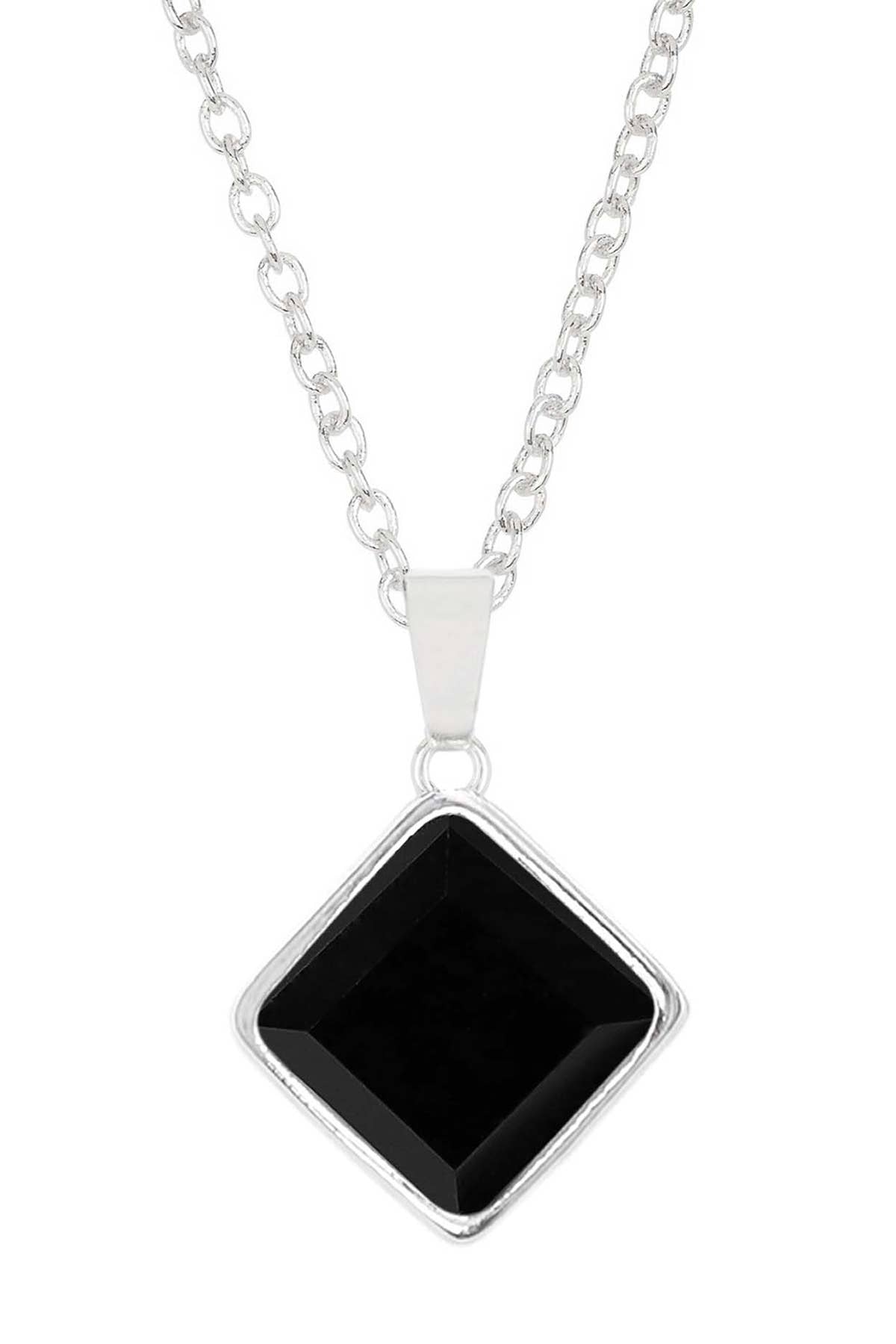 Sterling Silver & Black Onyx Rachel Pendant Necklace - SS