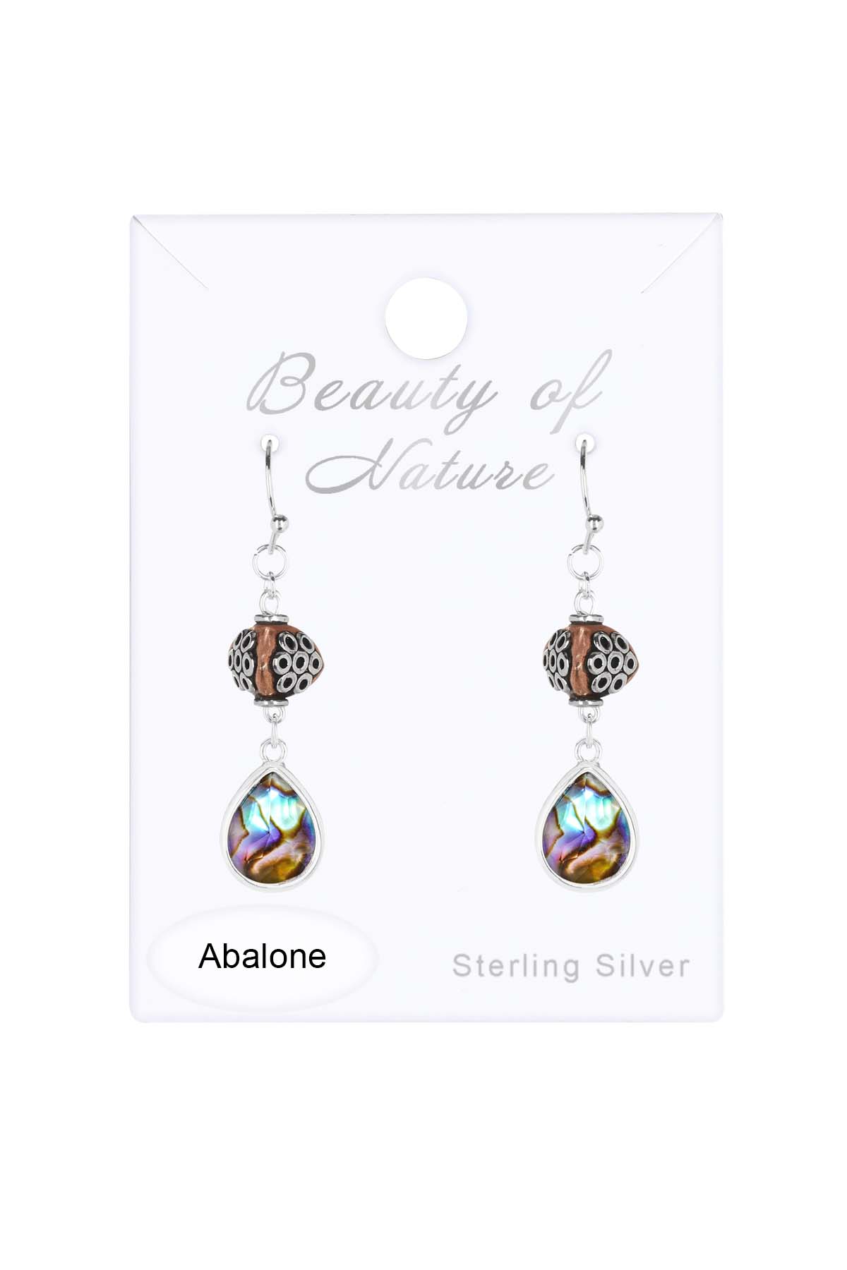 Sterling Silver & Abalone Eva Drop Earrings - SS