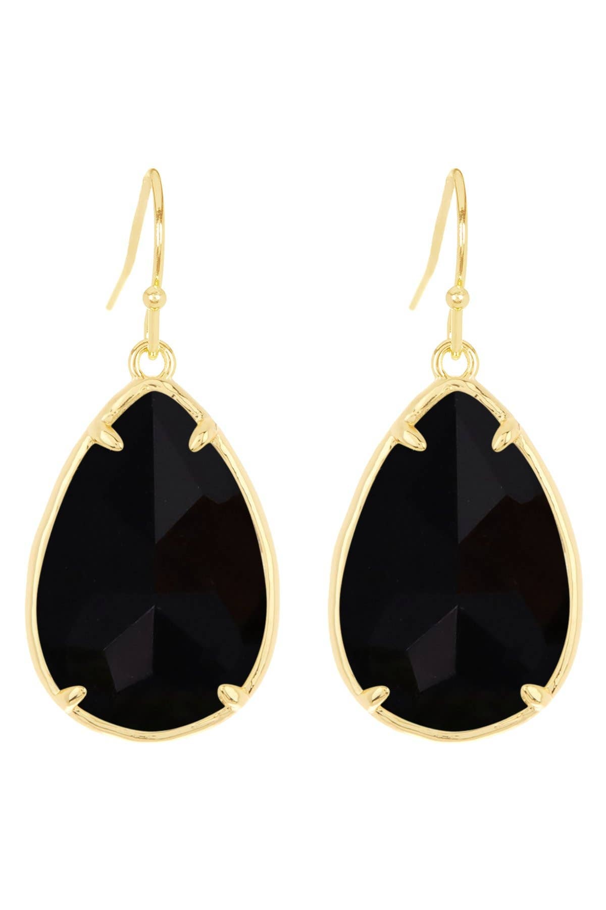 14k Vermeil & Black Onyx Pear Cut Earrings - VM