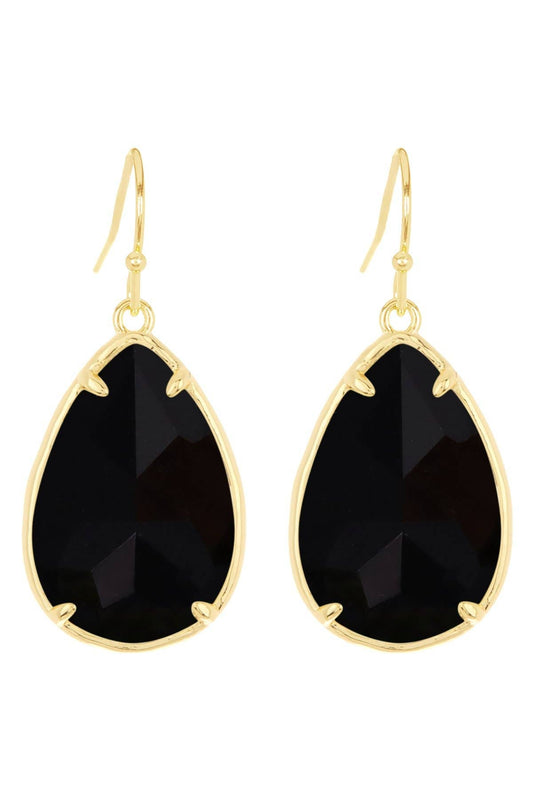14k Vermeil & Black Onyx Pear Cut Earrings - VM