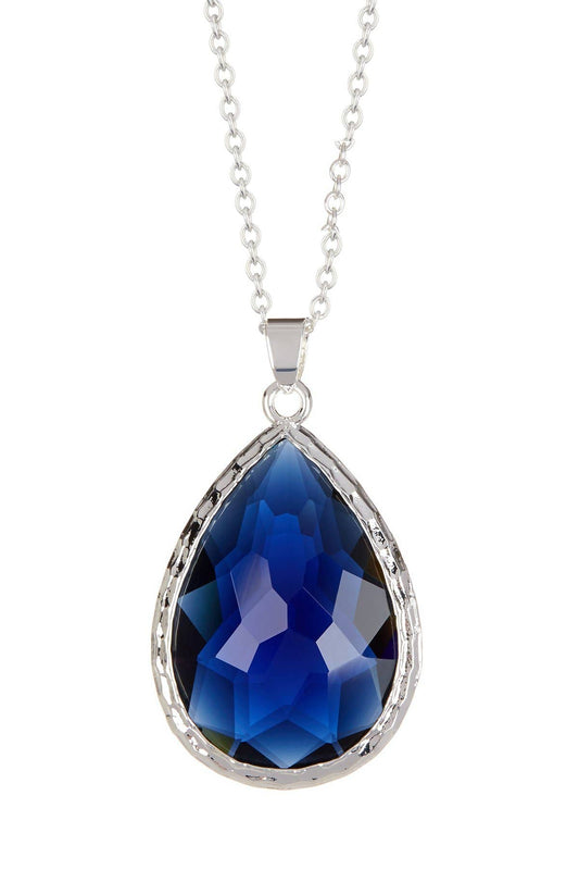 Sterling Silver & Crystal Per Cut Pendant Necklace - SS