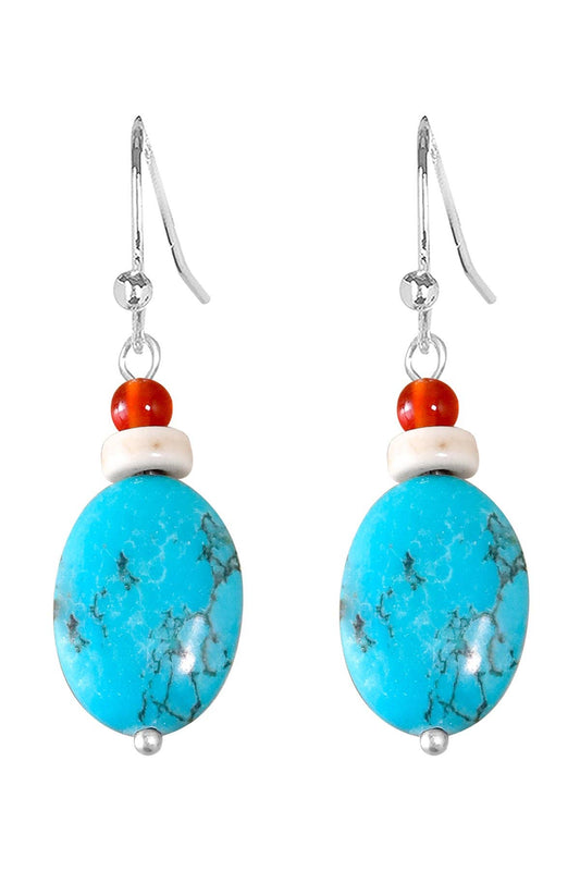 Sterling Silver & Turquoise Brighton Earrings - SS