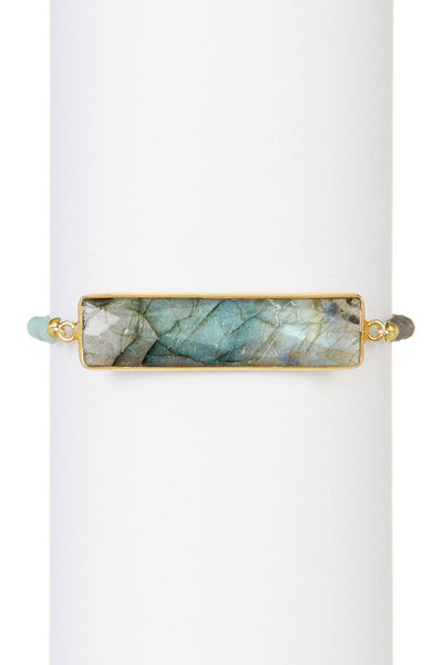 Labradorite With Austrian Crystal Bracelet - GF