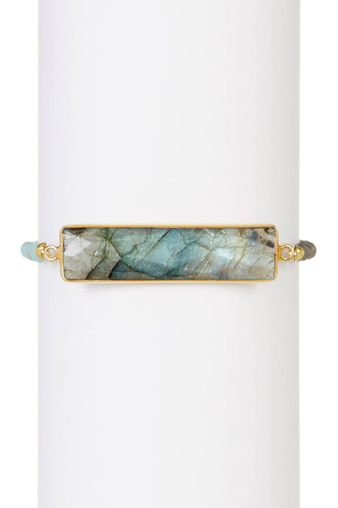 Labradorite With Austrian Crystal Bracelet - GF